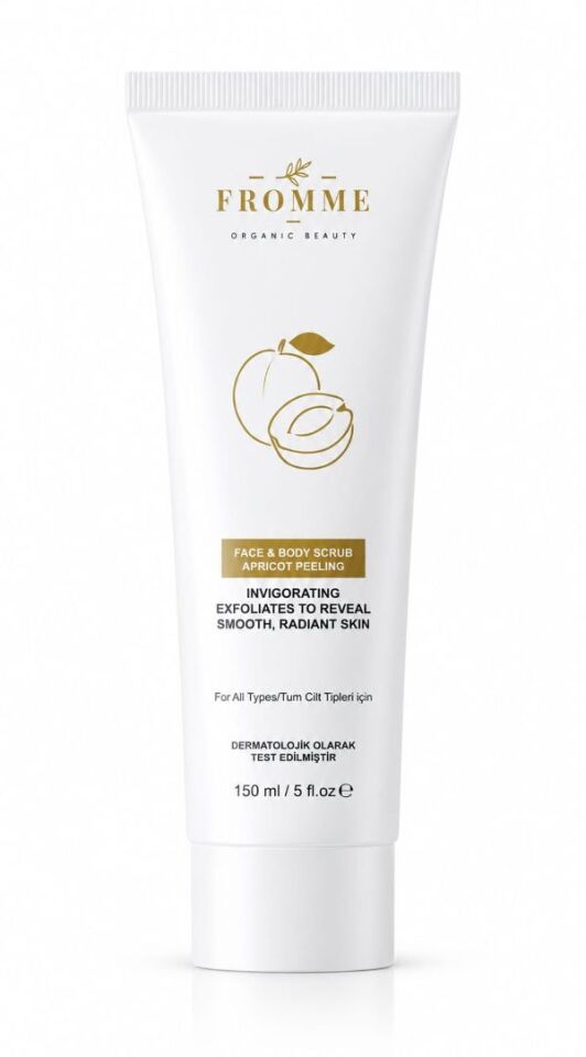 FROMME FACE BODY SCRUB  APRICOT PEELING 150 ML 3 ADET