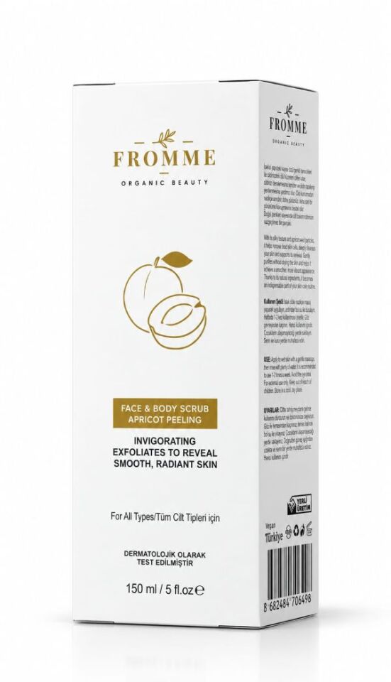 FROMME FACE BODY SCRUB  APRICOT PEELING 150 ML 3 ADET