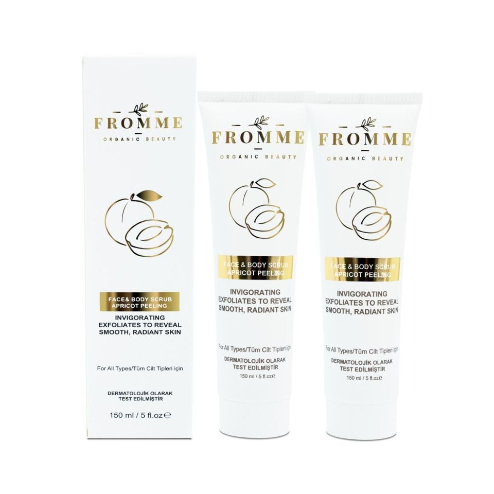 FROMME FACE BODY SCRUB  APRICOT PEELING 150 ML 2 ADET