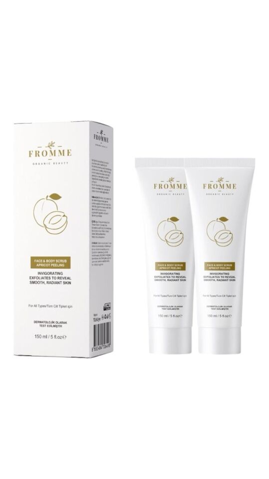 FROMME FACE BODY SCRUB  APRICOT PEELING 150 ML 2 ADET