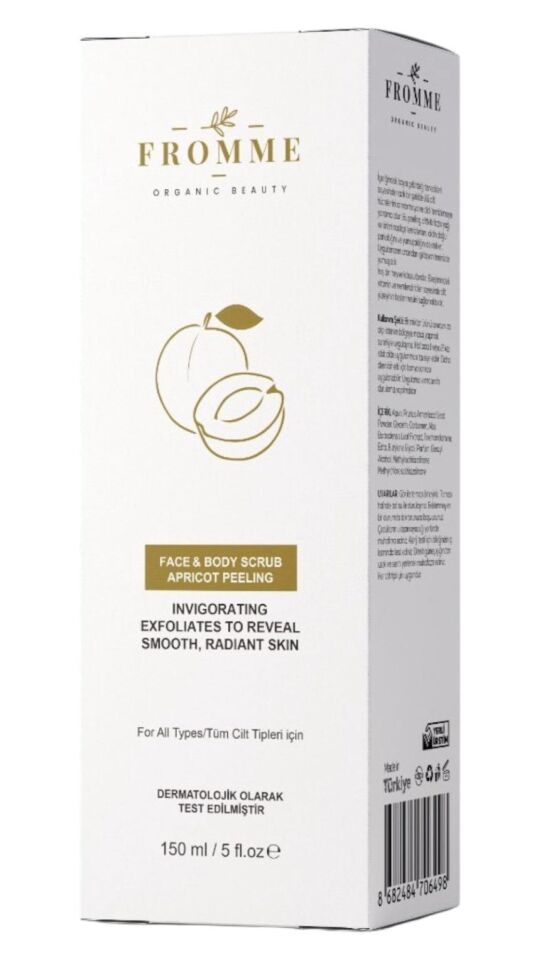 FROMME FACE BODY SCRUB  APRICOT PEELING 150 ML 2 ADET