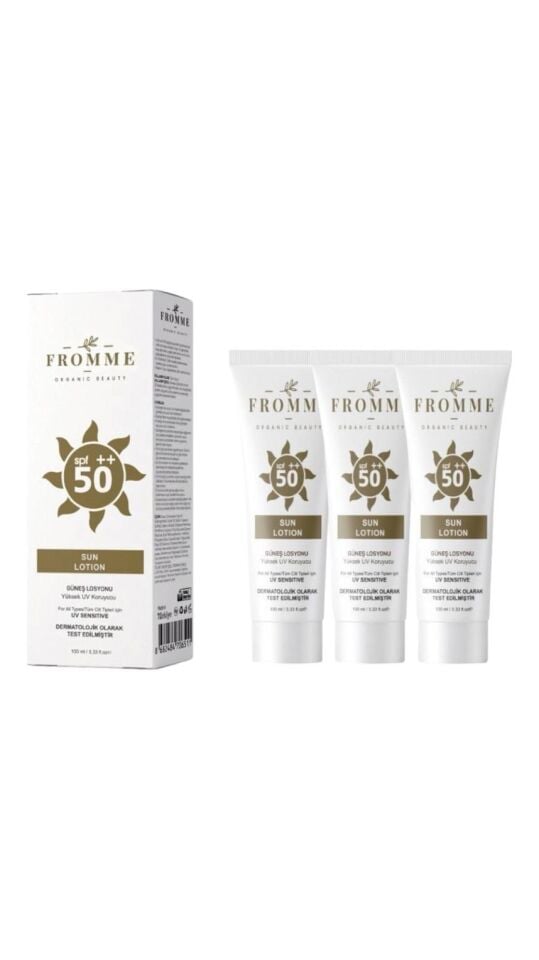FROMMEGÜNEŞ LOSYONU SUN LOTION 100 ML 3 Adet